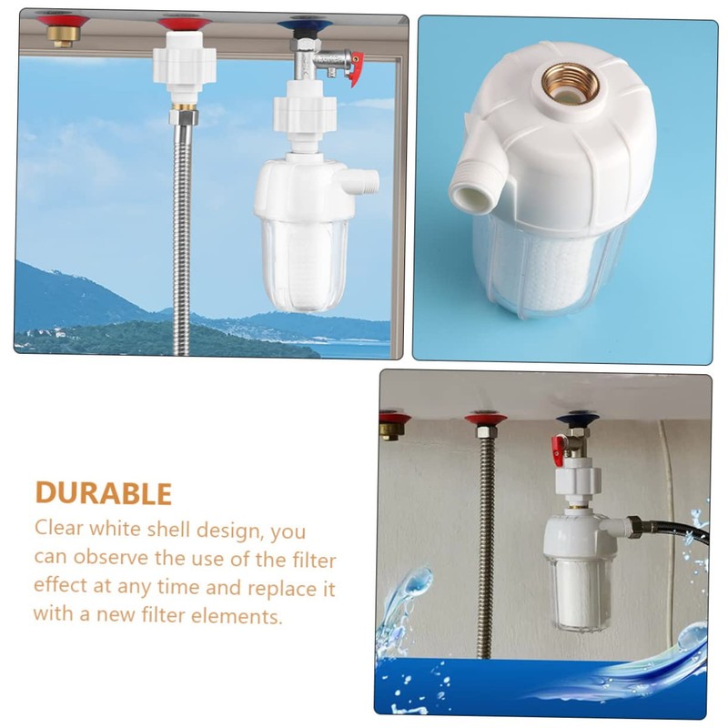 VILLFUL White Water Prefilter Anti-Scale Water Filter for Shower Heads