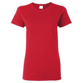 5000L Gildan Missy Fit Heavy Cotton T-Shirt - Red - Medium