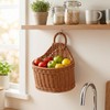 2 Pcs Hanging Wall Basket for Pantry Storage, Woven Wall