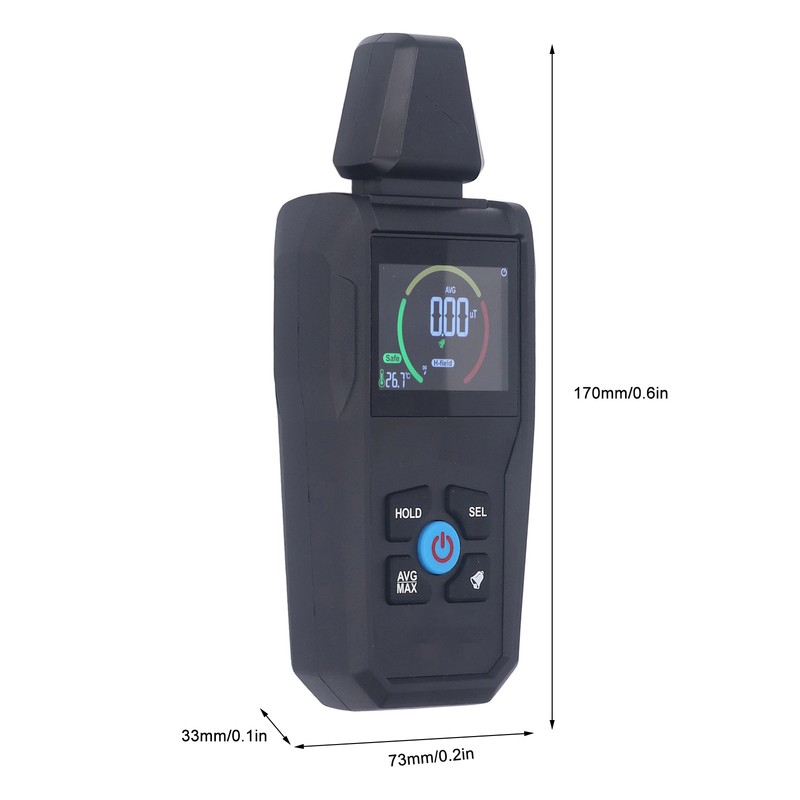 EMF Meter High Accuracy Sound Light Alarm LCD Backlit Display