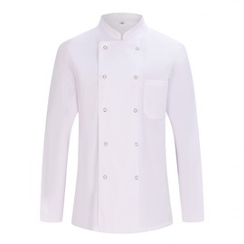 MISEMIYA - Men's Chefs Jacket - Men's Chefs Jacket - Hospitality Uniform 682, Chef's Jacket 682 - White