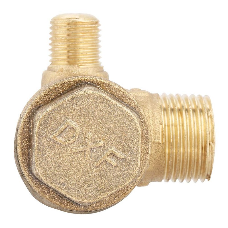 20x14x10mm Brass Air Compressor Check Valve Male Thread 90 Degree