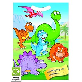mbb Boys Girls Party Goodie Bags - Birthday Loot Treat Recyclable Plastic Candy Bag (DINOSAUR, 10 Bags)