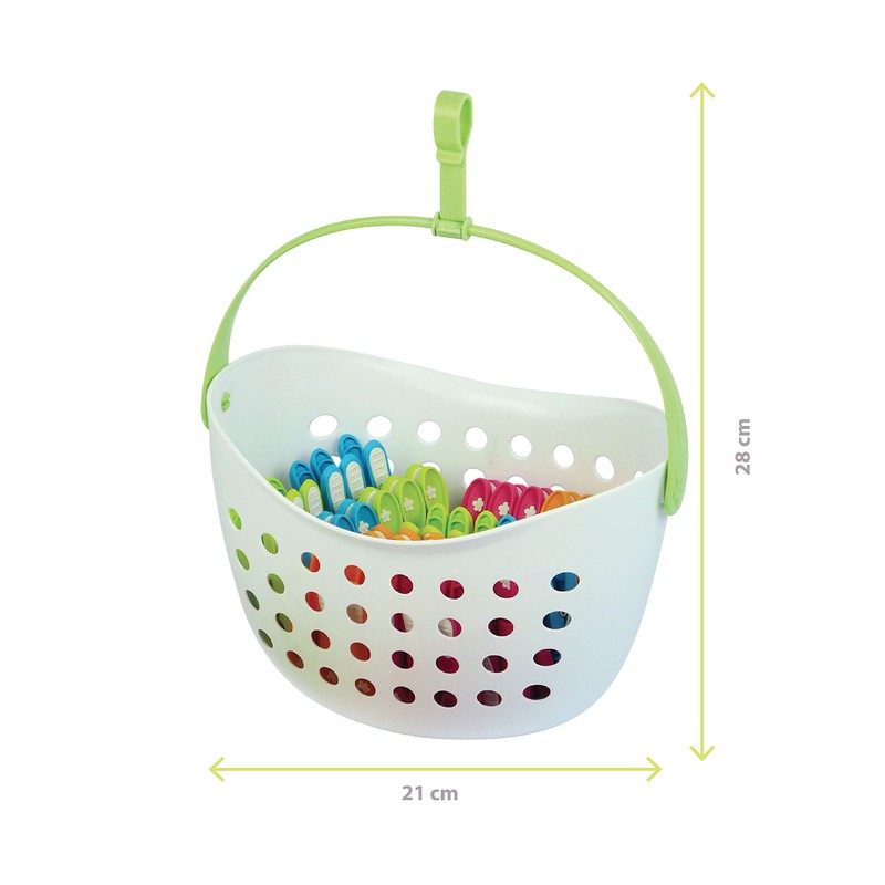 Laguelle Basket with 48 Non-Slip Clips - French Product -