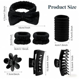 Set de 16 Piezas con Diademas Skincare, Diadema para Lavarse la Cara con 1 Pare Munequeras y 3 Pinzas para El Cabello para Spa Ducha Maquillaje y Masc