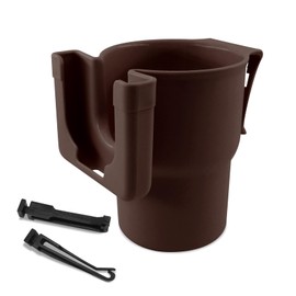 HQRNYP Car Cup Holder Expander, Cup Holder for Car, 2-in-1 Mobile Phone Drink Adapter, Auto Interior Accessories Multifunction Auto Seat Back and Armrest Box Storage Device for Most Vehicles (Brown)