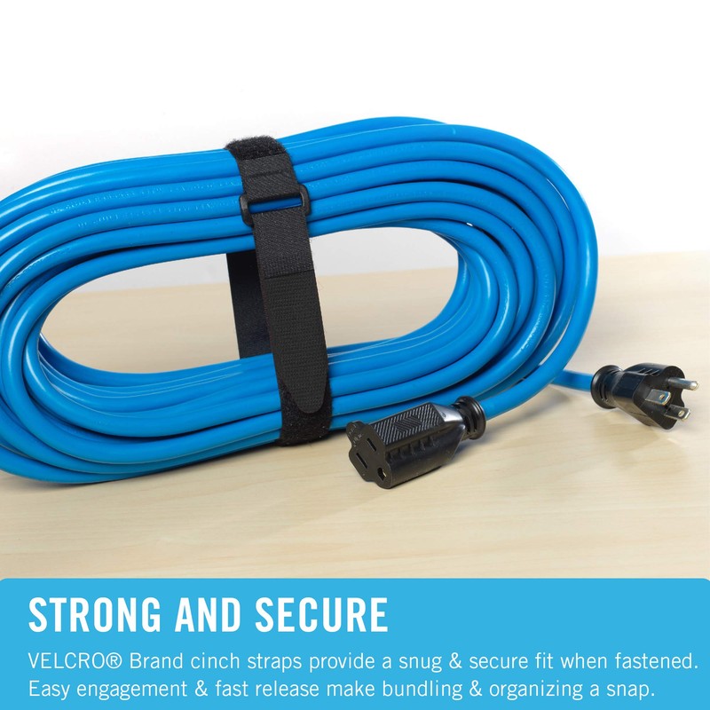 VELCRO Brand Bulk Pack 12 Reusable Fastening Cable Straps with
