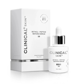 CLINICAL+ SKIN Retinol + Peptide Refining Serum 2.5 *BRAND NEW!* 1oz Exp. 9/2026