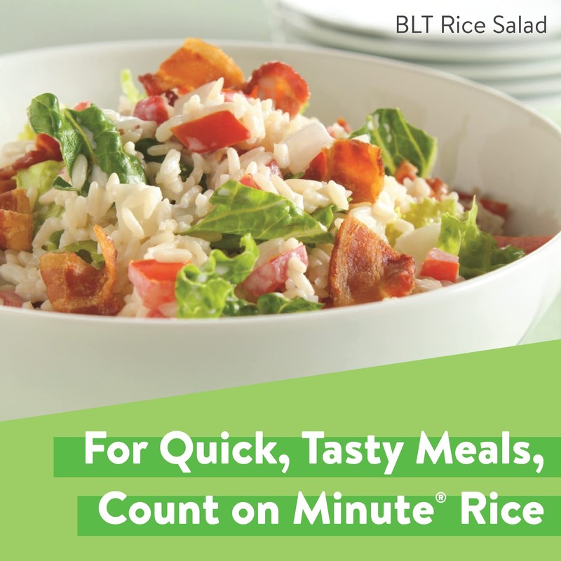 Minute White Rice, Instant White Rice for Quick Dinner Meals,