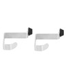 Set of 2 Stainless Steel Door Stoppers with Coat Hooks,
