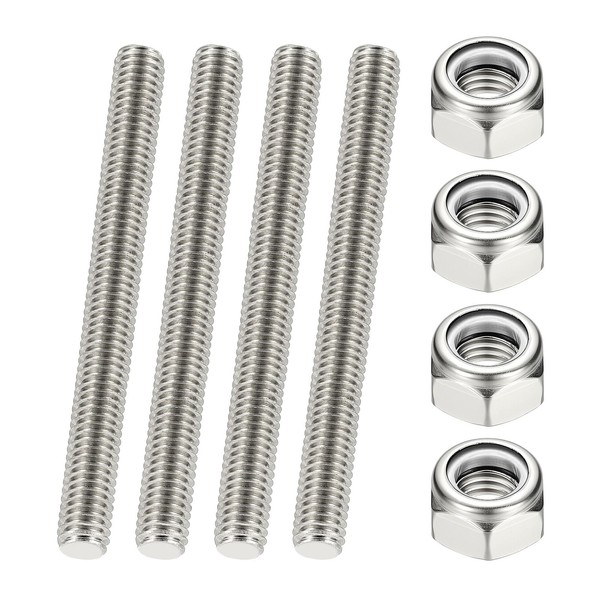 PATIKIL 3/8"-16 UNC Fully Threaded Rod, 2.99" Length 304 Stainless