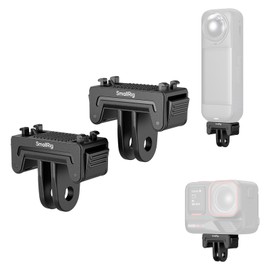 SMALLRIG クイックリリースマウントアダプター Insta360 X5 / X4 Air/Ace Pro 2 / Ace Pro/Ace用 2プロングマウント付きアダプター 三脚 自撮り棒 Vlogアクセサリー (2個) - 6303