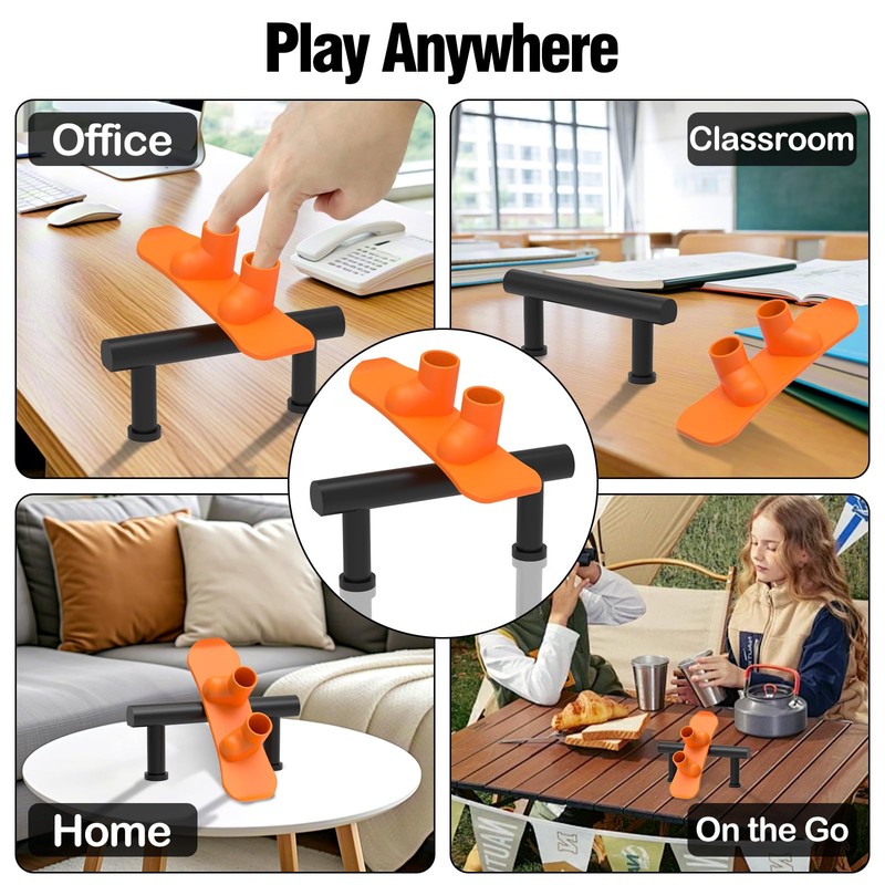 Mini Finger Snowboard Set with Obstacle Rail - Durable Plastic