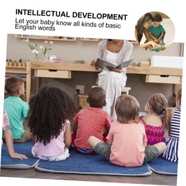 Operitacx Flipchart Chart Learning English Words Development Toy Wall Kids Toys Kids English Learning Poster Baby Teaching Aid Paper Alphabet Tool Preschool