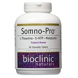 Bioclinic Naturals Somno-Pro L-teanina - 5-HTP - Melatonina Tropical Breeze 90 comprimidos masticables