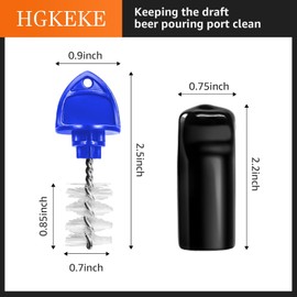 HGKEKE 20PCS Beer Faucet Cap Beer Tap Plug Covers Beer Tap Plug Brushes - 10PCS Rubber Draft Beer Faucet Soother Covers & 10 PCS Beer Faucet Brush, Kegerator Cleaning Kit for Draft Beer Faucet