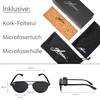 glozzi Wooden Pilot Glasses Sunglasses for Men and Women Polarised