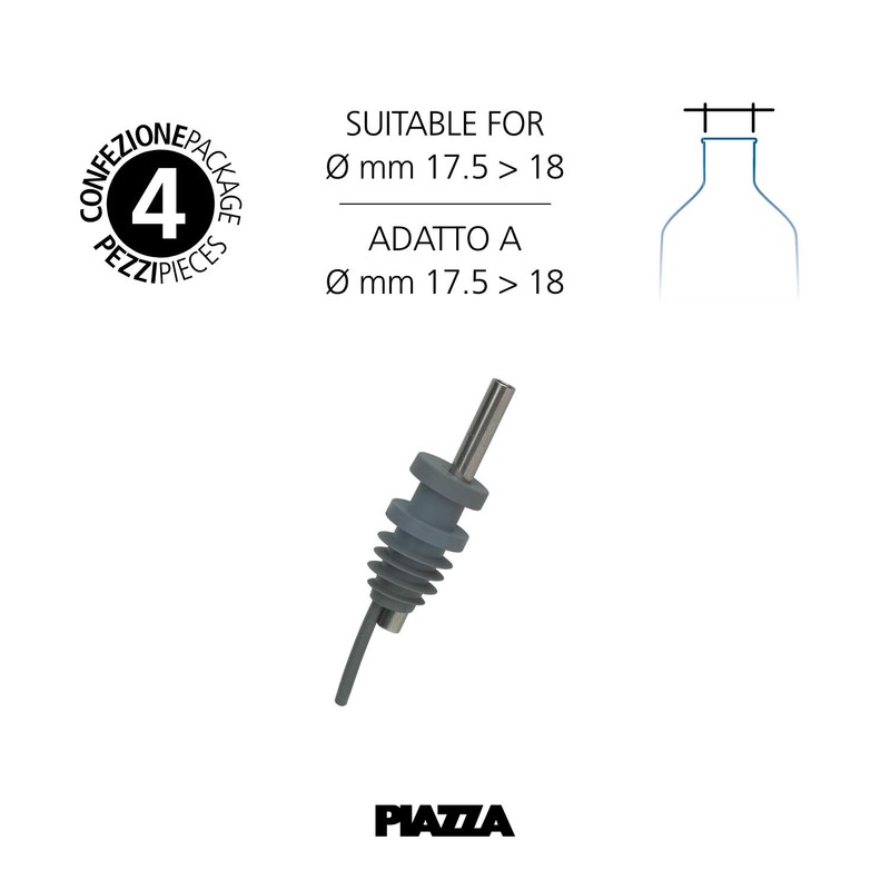 Piazza 0513004 Soft Pourer Set of 4