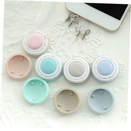 TOVINANNA 2pcs Macaron Mobile Phone Wipe Electronics Cleaner Eyeglass Cleaner Wipes Phone Screen Wipe Pendant Eyeglass Wipes Eyeglasses Cleaner Lanyard Eye Glasses Lens Cleaner Sponge