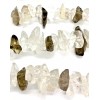 Unbranded Natural Smokey/Crystal Quartz MIXED MATTE Nuggets Approx. 15x9mm 16in.