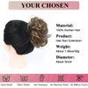 Unipearl 100% Echthaar Unordentlicher Haarteil Dutt für Frauen Scrunchies Hochsteckfrisuren