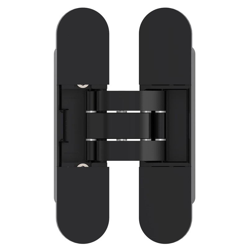 Black Invisible Door Hinge 180 Degree Swing, Heavy Duty (135lb)