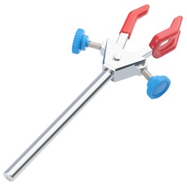 stonylab Sturdy 3-Prong Swivel Clamp: Dual Adjustable Finger-Style Multipurpose Lab Extension Clamp - Essential Lab Accessory