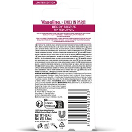 Emily in Paris Vaseline - Bálsamo Labial Líquido Color Rojo (3.5 g), Humectación hasta por 24 horas, Berry Bisous