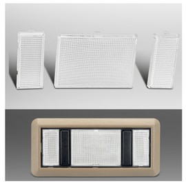 ModitoFix Map Dome Light Lens Clear Cover Interior Roof Compatible with K1500 K2500 C1500 C2500 1988-2000, Chevy Silverado GMC Sierra 1988-1998 Pickup，2 Map + 1 Dome Light Cover