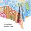 MECCANIXITY 2pcs Ocean Tablecloth, 54x108 Inch Ocean Waves Water Pool