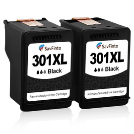 SavFinto 301XL Black Printer Cartridges Replacement for HP 301 XL Cartridges Compatible with HP Deskjet 1010 1050 1510 1512 2050 2050A 2510 2540 3050 Envy 4500 4502 4503 5530 Officejet 2622 0 463 0