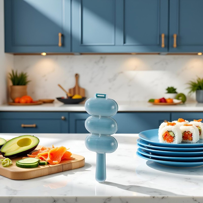 2 Pcs Blue Rice Ball Maker, Rice Ball Mold,Rice Ball