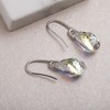 Meow Star Sterling Silver Earrings for Women Crystal Teardrop Earrings