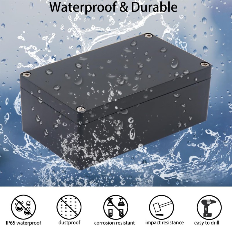 Otdorpatio Junction Box IP65 Waterproof ABS Plastic Electrical Project Case