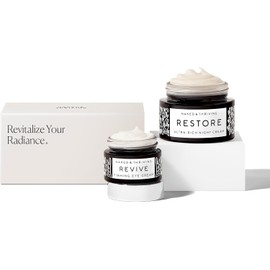 Naked & Thriving- El dúo alternativo al retinol Crema de noche ultra rica Restore (50 ml) + Crema reafirmante para ojos Revive (15 ml)