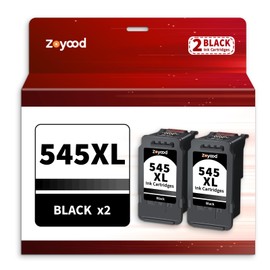 Zoyood PG 545 XL Black Replacement for Printer Cartridges 545 Multipack Black for MX495 Cartridges for TS3350 MG2550s TS3150 TR4550 MG3050 TR4551 MG2950 MX490 MG2555s (2 Black)