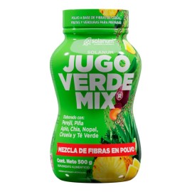 Jugo Verde Mix Fibra Para Mezclar En Polvo 500 Grs Solanum