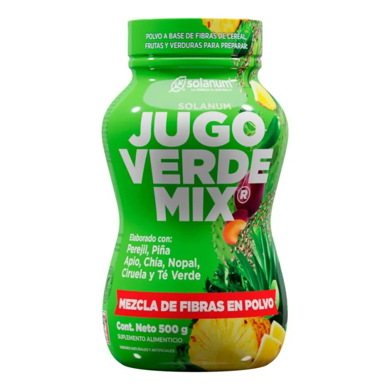 Jugo Verde Mix Fibra Para Mezclar En Polvo 500 Grs