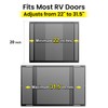 Safoner Premium Adjustable RV Entry Screen Door Grille, Adjusts from