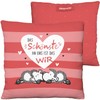 Sheepworld Plush Cushion with Motif The Most Beautiful, Decorative Cushion