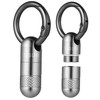 TISUR Titanium Small Pill Case,Mini Single Keychain Pill Holder Portable