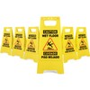 XPCARE 6-Pack Caution Wet Floor Sign,Bilingual Warning Signs,2-Sided Fold-Out,A Frame
