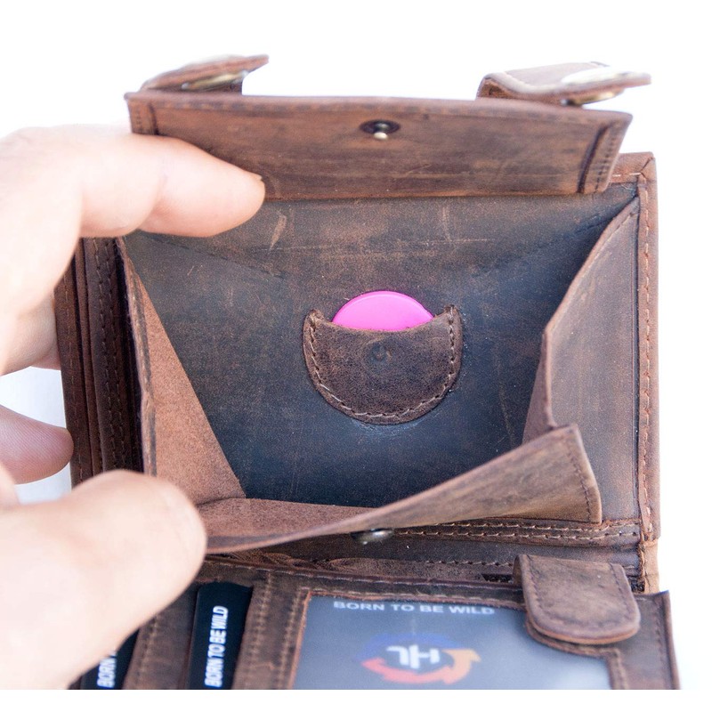 Born to be wild Men's Natural Genuine Leather Wallet with