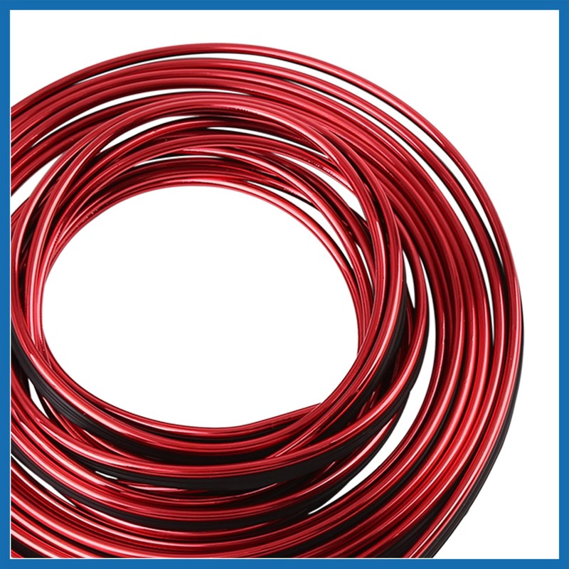 A ABSOPRO 5m Red Chrome Car Interior Exterior Decoration Trim