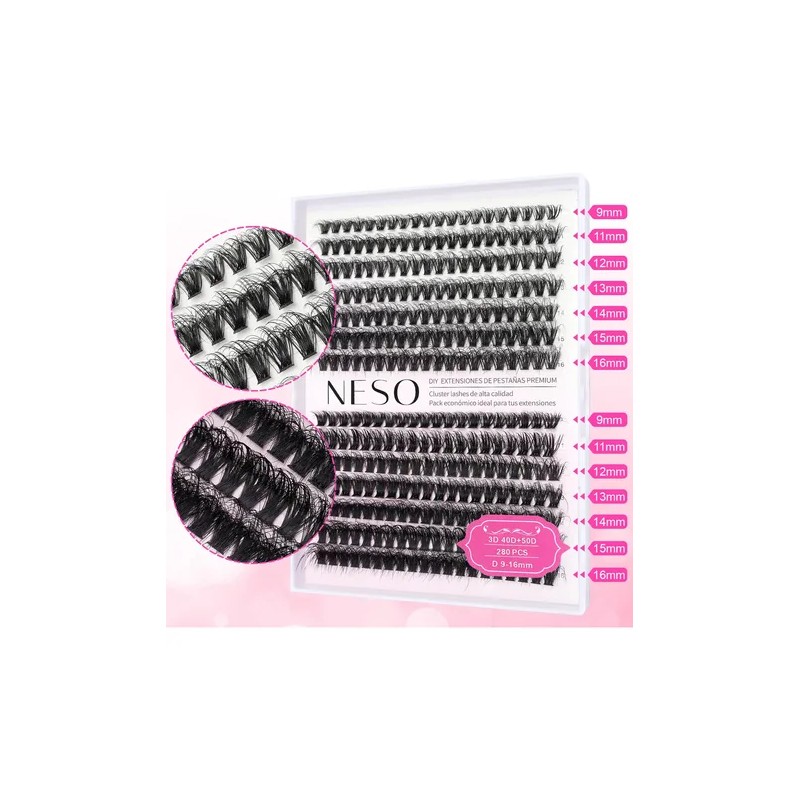 Kit Pestañas Neso 3d 40d/50d Negros - 1 Unidad