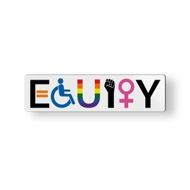 Equity Equal Rights for All Equality Symbols - Magnet - Car Fridge Locker - Select Size