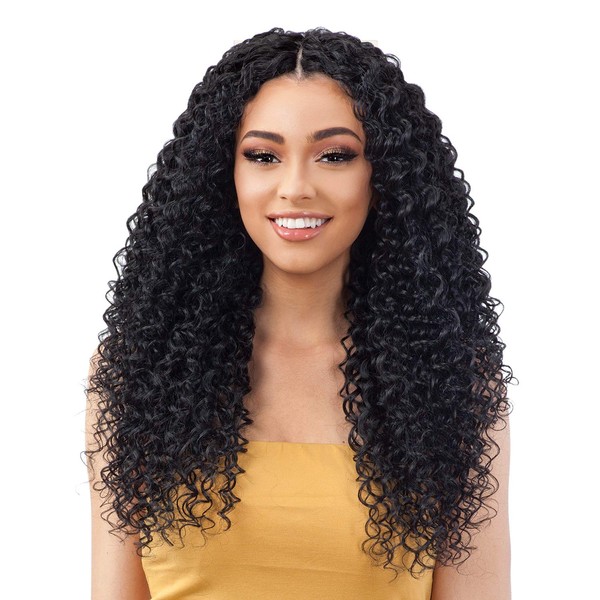 Organique Mastermix Synthetic Weave - WATER CURL 18" (1B Off Black)