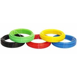 Mytee Products Air Brake Tubing Kit - (3/8" x 100', 1/2" x 100') Black SAE J844 Nylon DOT Approved | Pneumatic Nylon Air Line Hose for Air Brake System