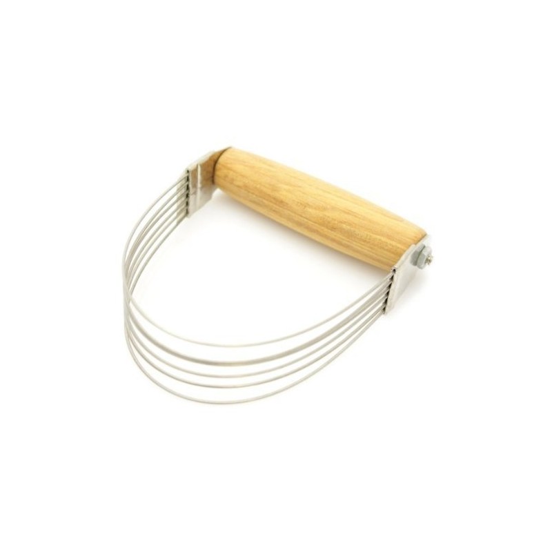 Stainless Steel Pastry Blender with Wood Handle, 6 Blades