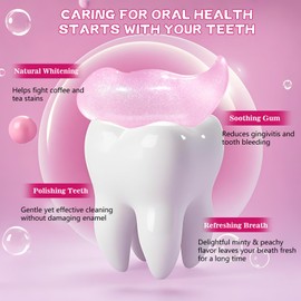 Niacinamide Whitening Toothpaste, Effectively Whitens Teeth, with Peach & Mint Flavor - Stain Removal, Gum Care, Fresh Breath 24HR, Fluoride-Free Gentle Formula for Sensitive Teeth 2PCS